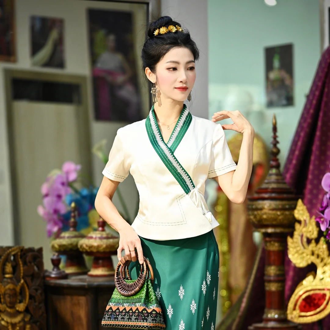 云南少数民族服饰西双版纳隋金金傣族服饰民族风服饰女装今年新款