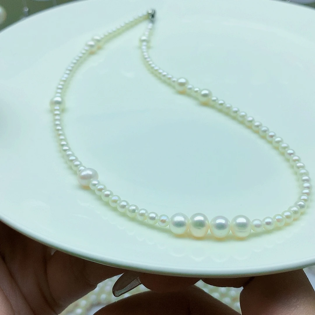 淡水珍珠颈饰银S925镶嵌