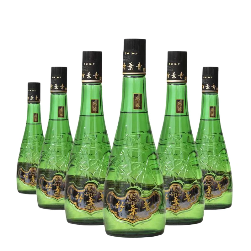 山西杏花村股份2014年灌装38度冰派竹叶青酒298ml*6瓶装露酒