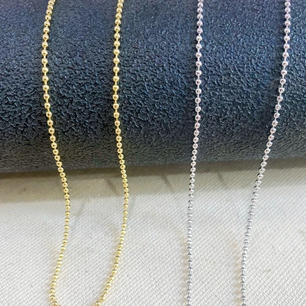 链子925银 1.5mm珠珠项链(50cm)1901222
