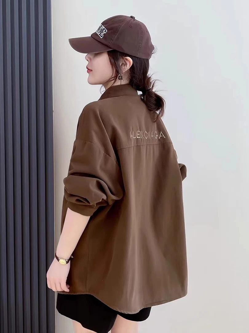 2025春秋款女韩版长袖磨毛衬衫百搭宽松时尚休闲通勤简约气质上衣