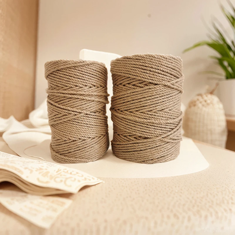 麻绳绳子手工编织绳3~12mm原色黄麻粗细捆绑绳手工diy材料绳