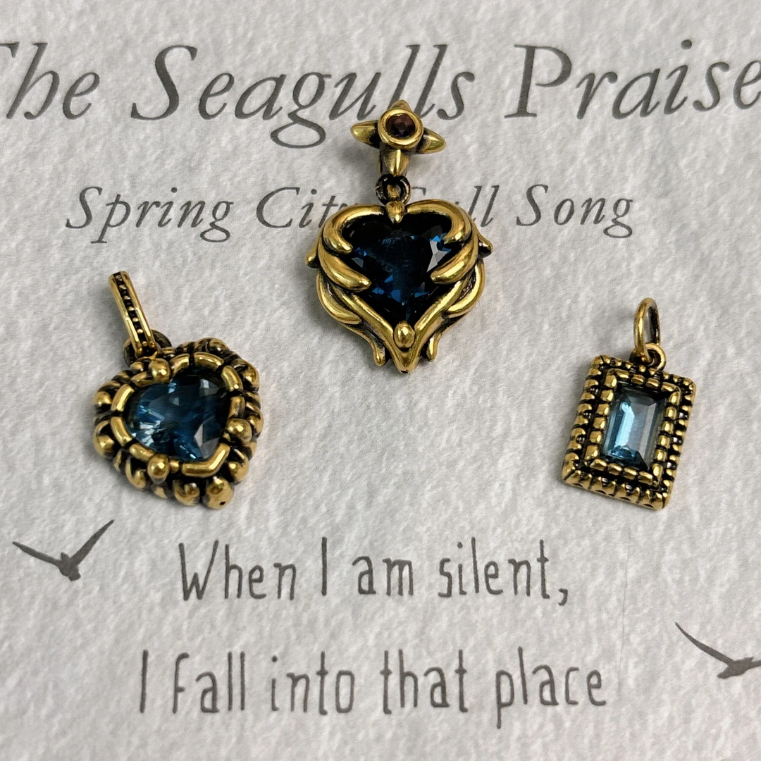 金潮坊珠宝 时尚精美电黑复古亚特兰蒂斯镶嵌吊坠合集足金999