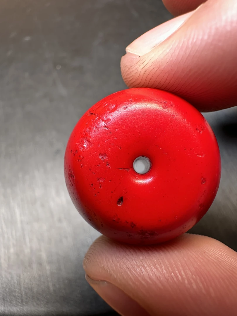 大尺寸清手工珠夏尔巴雪巴珠单株佩珠水亮孔皮壳油性包浆油性自然