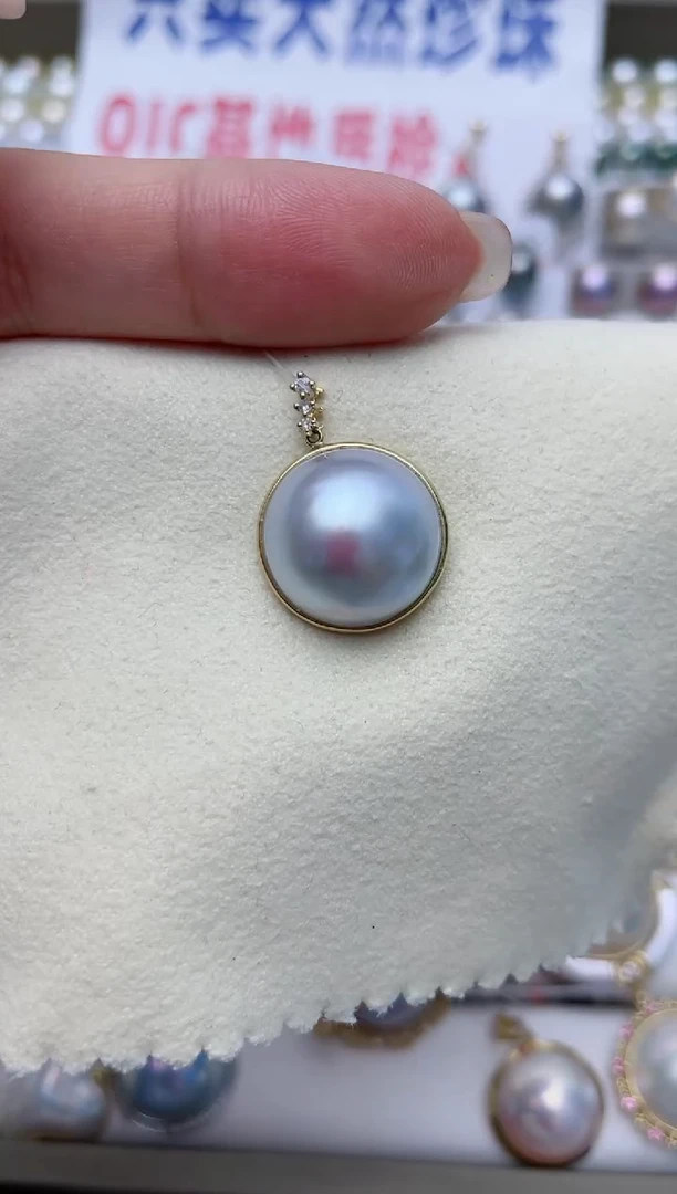 【闪购商品】拼合珍珠（马贝珠）颈饰18K金镶嵌W126