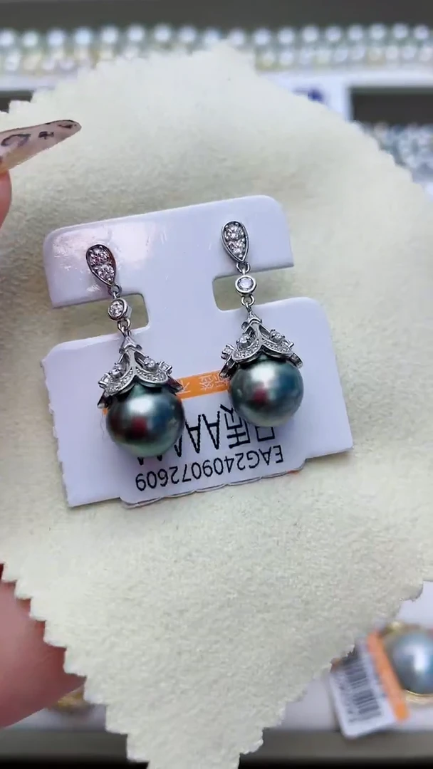 【闪购商品】海水珍珠耳饰银S925镶嵌A101