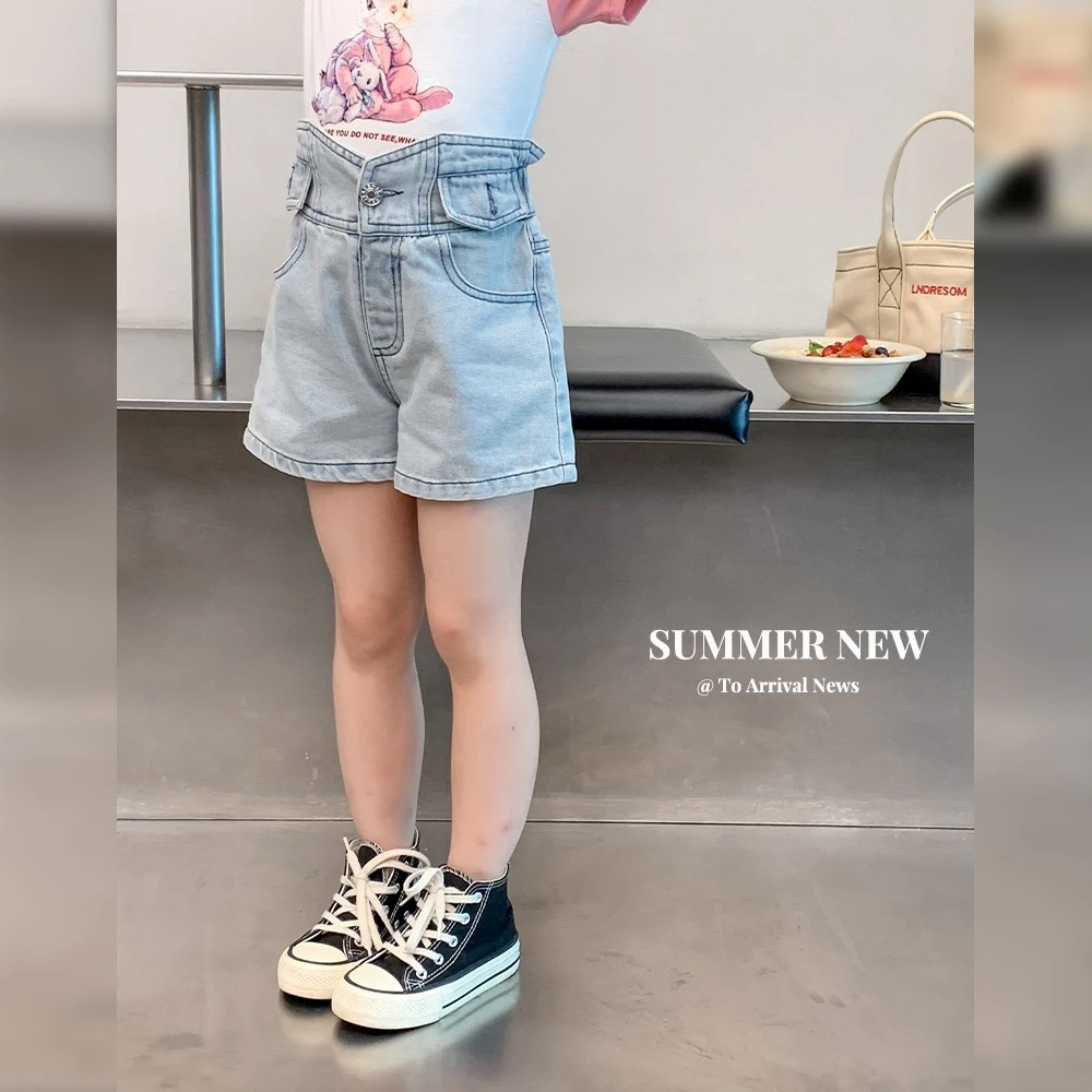 图图小象 女童短裤2023夏装新款时尚百搭五分裤宝宝牛仔短裤外穿