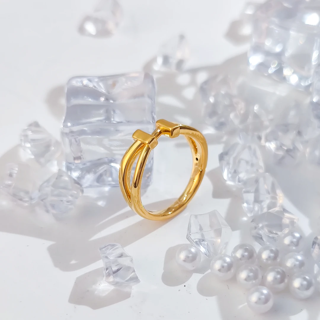 【优加】足金999 几何艺术戒指1.34 16圈口