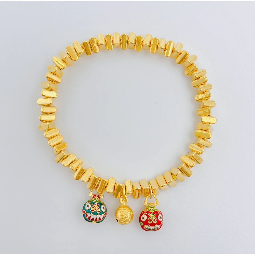 【优加】足金999 碎碎金吞金兽盘缠手链 5.14