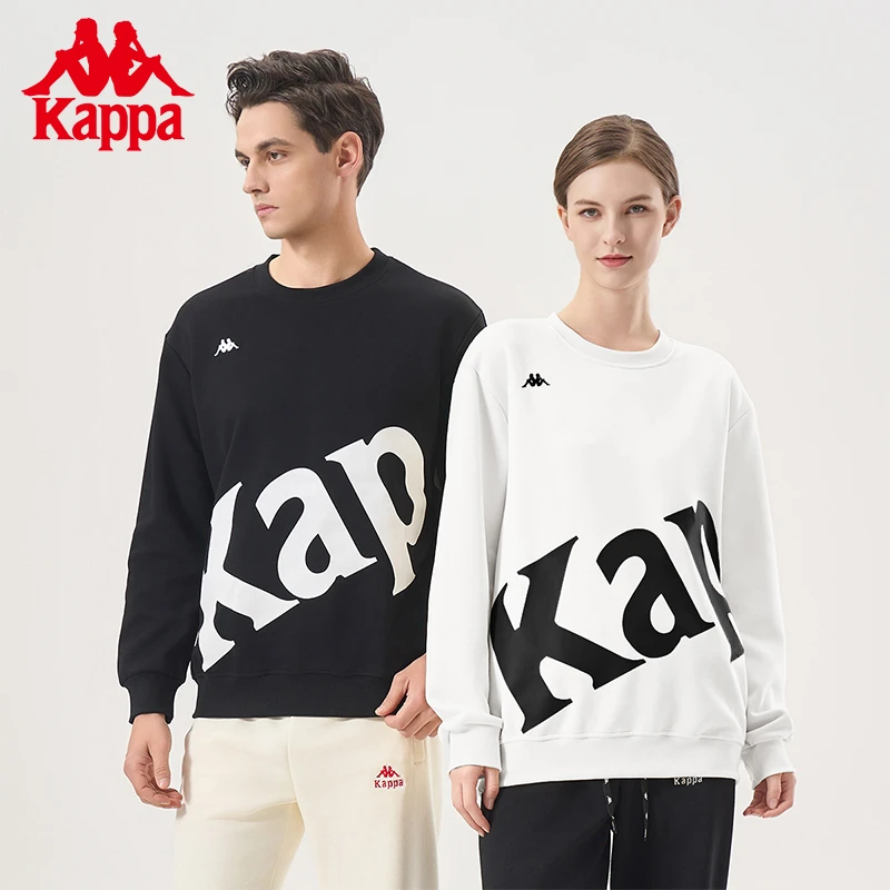 KAPPA/背靠背圆领上衣男女春秋季新款情侣长袖宽松家居衣服-TZ