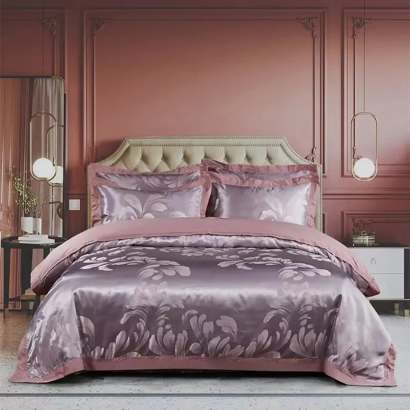 新疆全棉高精密色织提花床品四件套