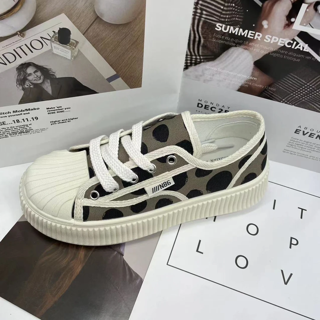 S307春季新款贝壳头帆布休闲饼干鞋