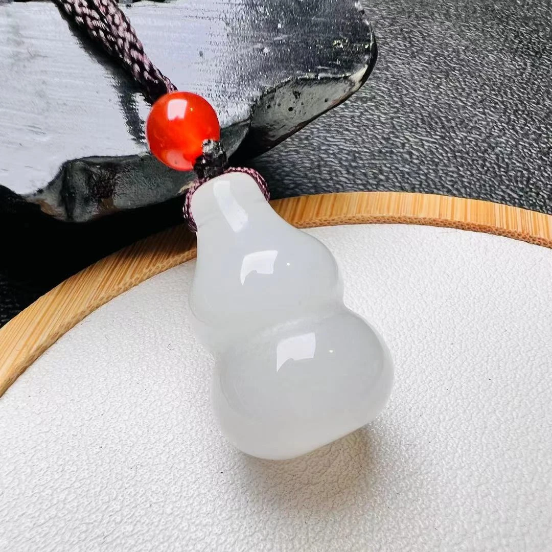 金丝玉葫芦吊坠女款珠宝石英质玉白色百搭时尚挂件男款 @只发一件