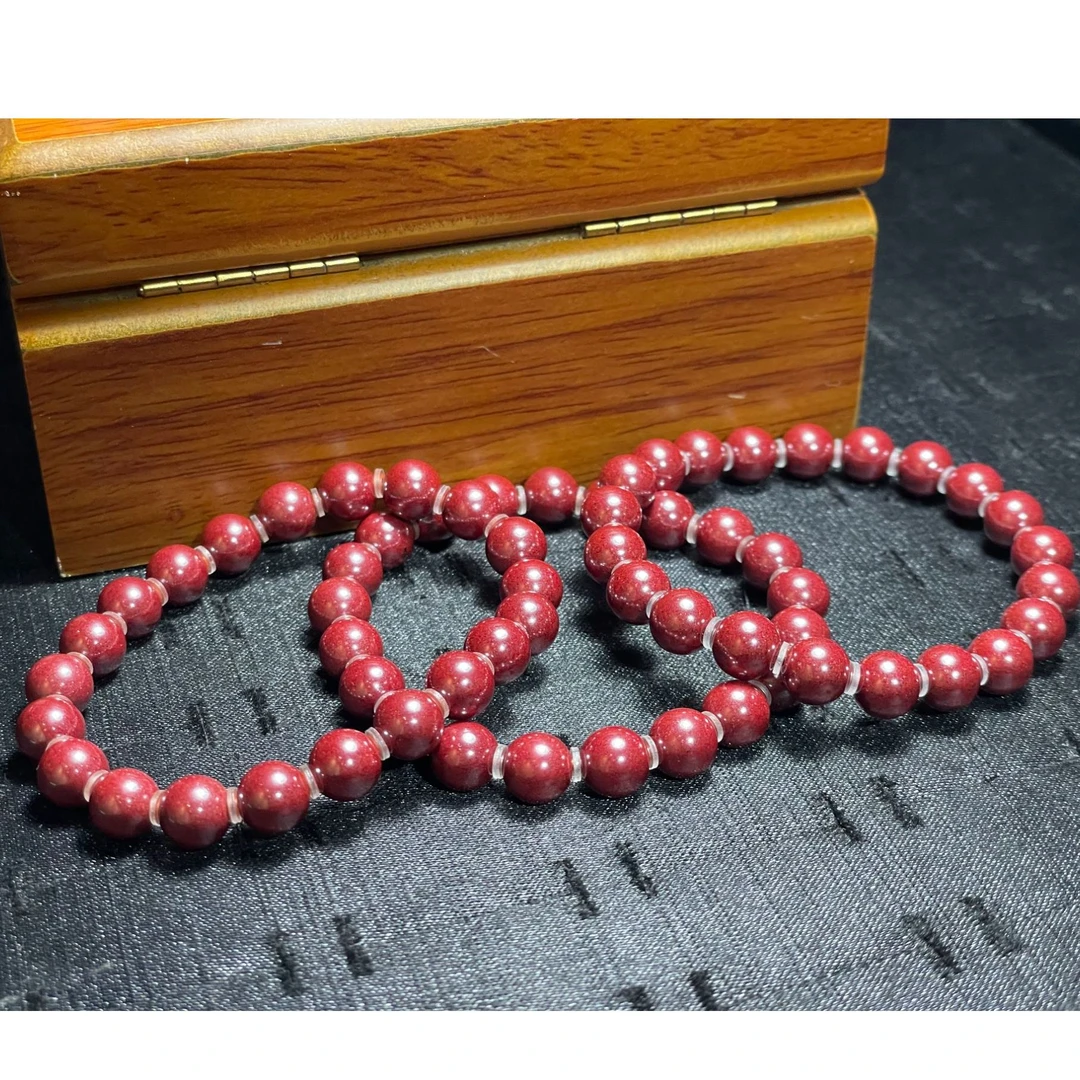 含辰砂工艺品【现场收货】朱砂手串8mm 多样性发货只发一件 db/05