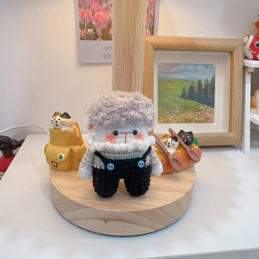 纯手工钩针编织成品小羊钥匙扣摆件