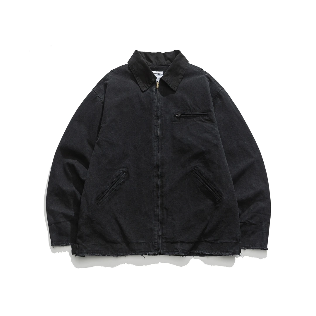 RN77 23AW超重磅vintage水洗破坏卡家J97底特律外套宽松美式复古