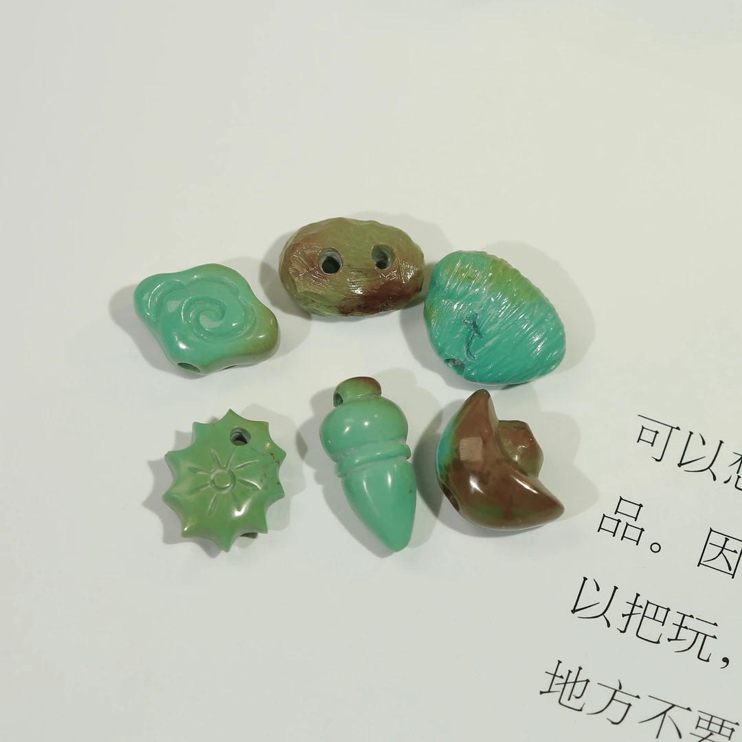 原矿湖北天然绿松石小精品配饰