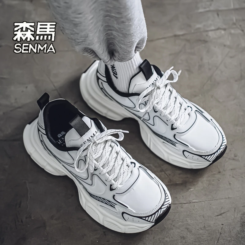 SENMA/森马男鞋秋季老爹鞋休闲厚底运动鞋百搭增高潮流时尚鞋子男