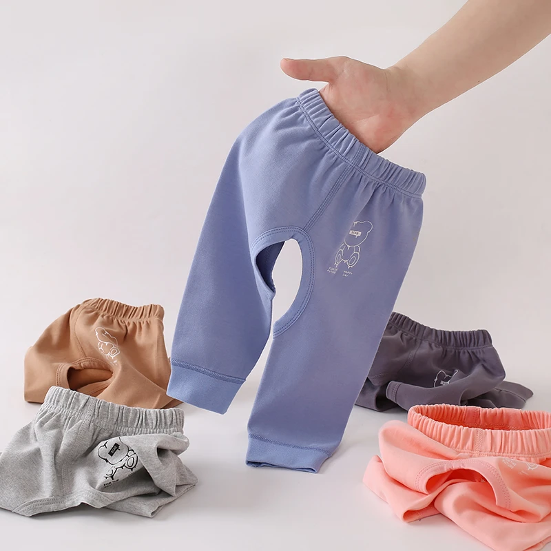 婴儿裤子春秋款外穿纯棉男女宝宝开裆裤1一2岁幼儿童夏季长裤分体