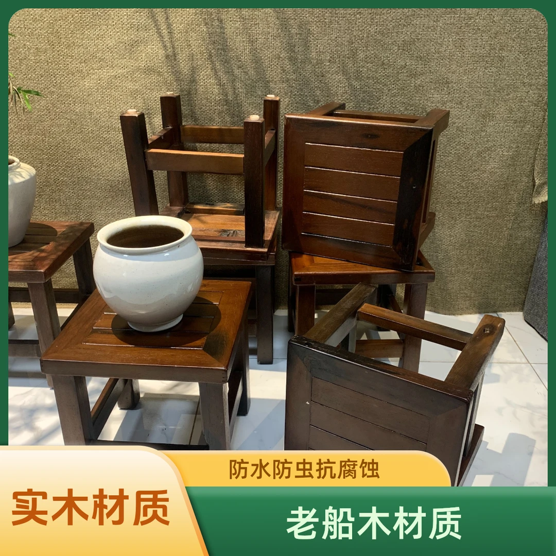 船木板凳凳子矮凳入户门口卫生间简约实木换鞋凳防水时尚实木小凳
