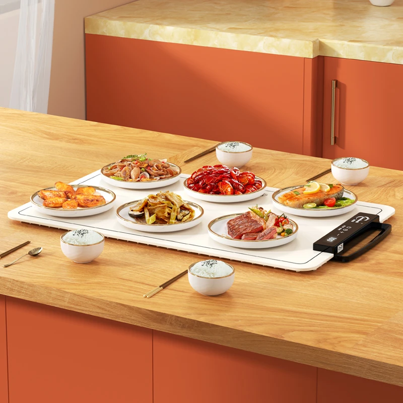 加热饭菜神器硅胶热菜板保温板热牛奶加热器餐桌折叠式暖菜板方形