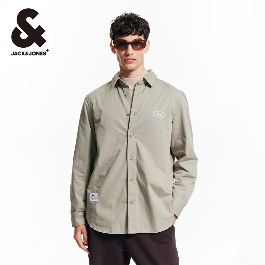 【陈大可专属】杰克琼斯长袖衬衫商务休闲衬衣男装224305025