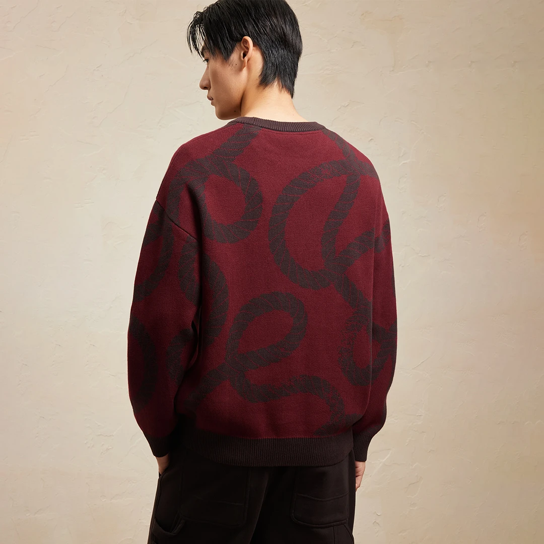 杰克琼斯男装男士毛衣针织衫CNY联名蛇年新年款生肖宽松高级轻奢