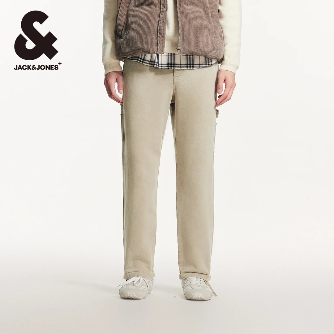 杰克琼斯冬季时尚潮流简约休闲合体纯棉舒适裤子男裤长裤卫裤男装