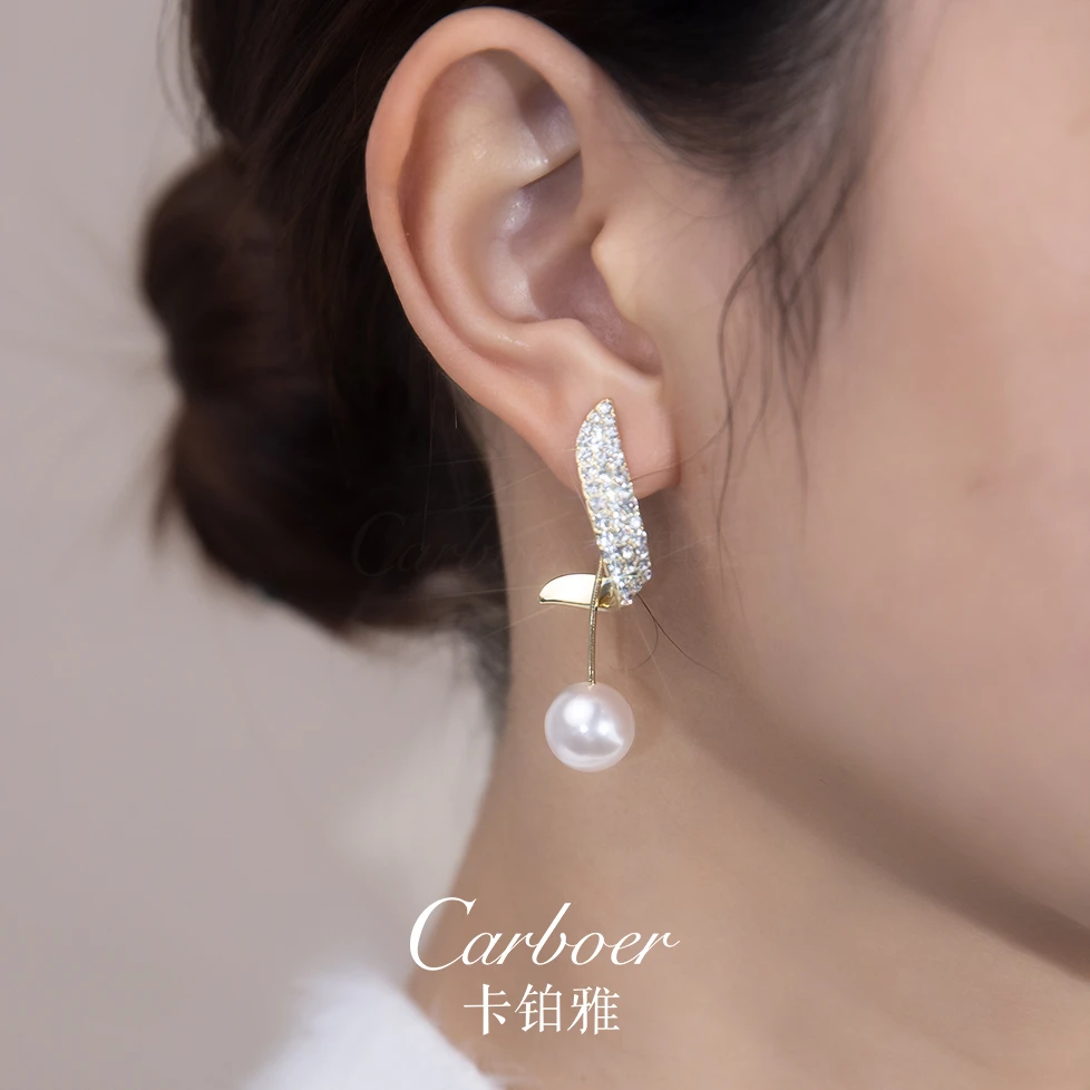 铜合金合成锆石耳饰 【Rola专属】【音符】轻奢时尚精致百搭耳环
