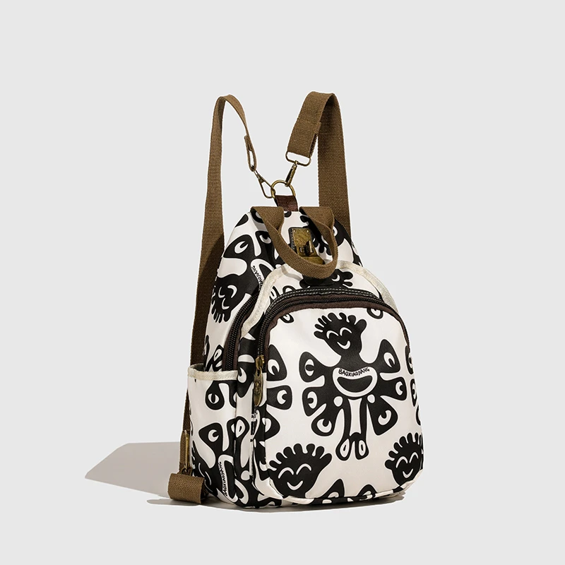 DIJIAMAN新款多用背包女包大容量胸包双肩包百搭时尚轻便印花背包