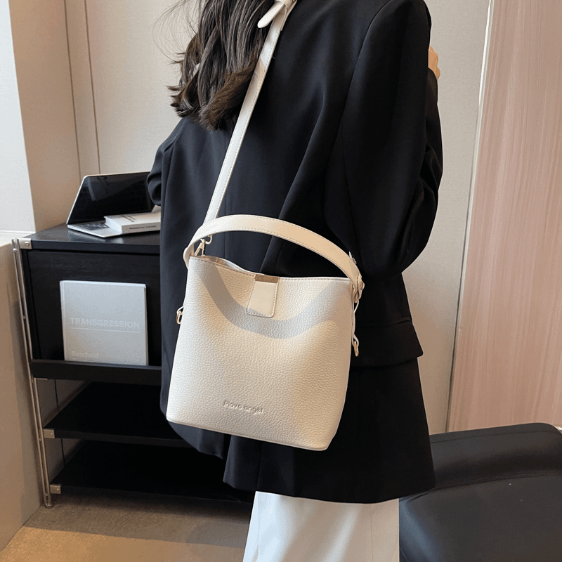 春季时尚小包包女2023新款潮韩版简约纯色时尚斜挎单肩手提水桶包