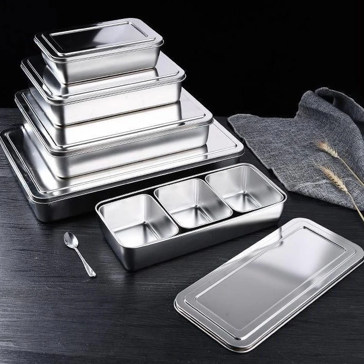 食品级不锈钢调味盒日式味盒长方形盒调料盒留样盒食品佐料盒带盖