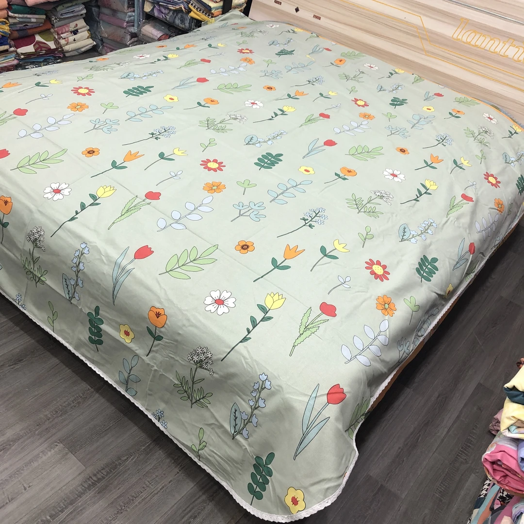 老粗布床单2.3米×2.4米圆角花边微瑕