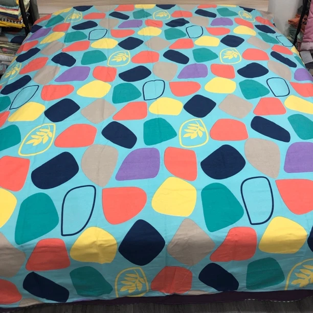 小粗布2.7米×2.5米石头花的布料加工定制床单