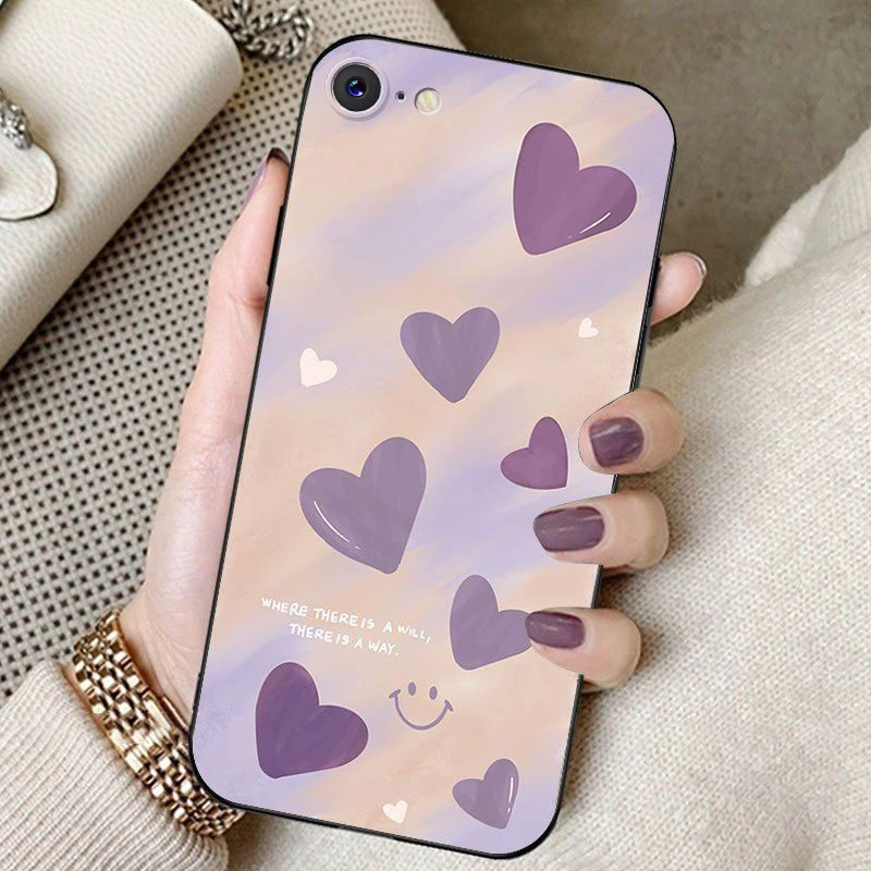 适用爱心新款【苹果6splus】手机壳液态硅胶软壳可爱文艺女防摔保护