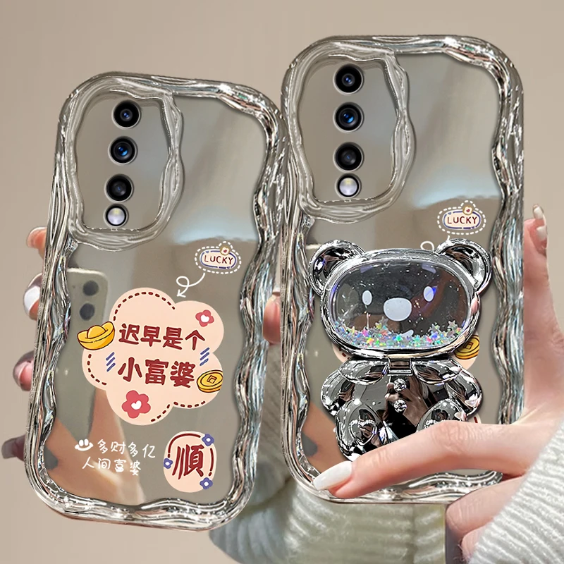 适用于【华为】荣耀80Pro曲屏版迟早是富婆支架简约时尚手机壳