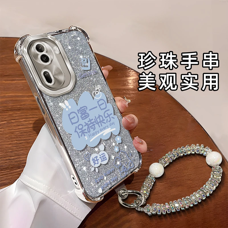 适用于【OPPO】Reno11日富一日创意高级时尚新款电镀防摔壳