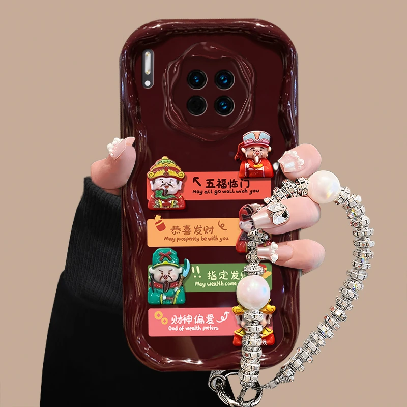 适用于【华为】Mate30/E创意文字立体公仔时尚简约网红女款手机壳