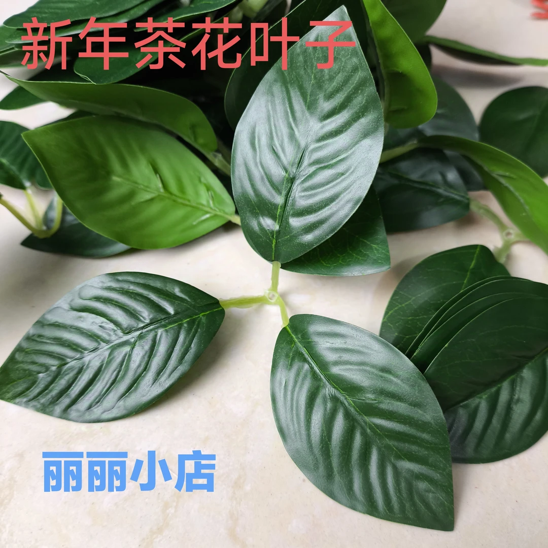 仿真茶花叶子，做手工茶花，玉兰花，栀子花