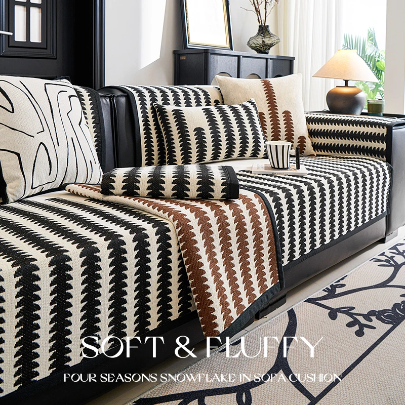 法式四季通用雪尼尔防滑坐垫高档沙发垫防猫抓沙发巾