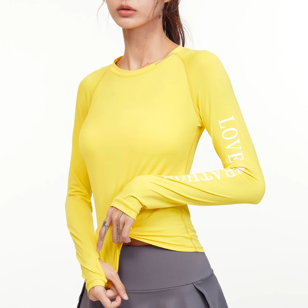 【莱卡面料款】春夏户外健身服女运动长袖连帽秋薄款跑步上衣显瘦潮