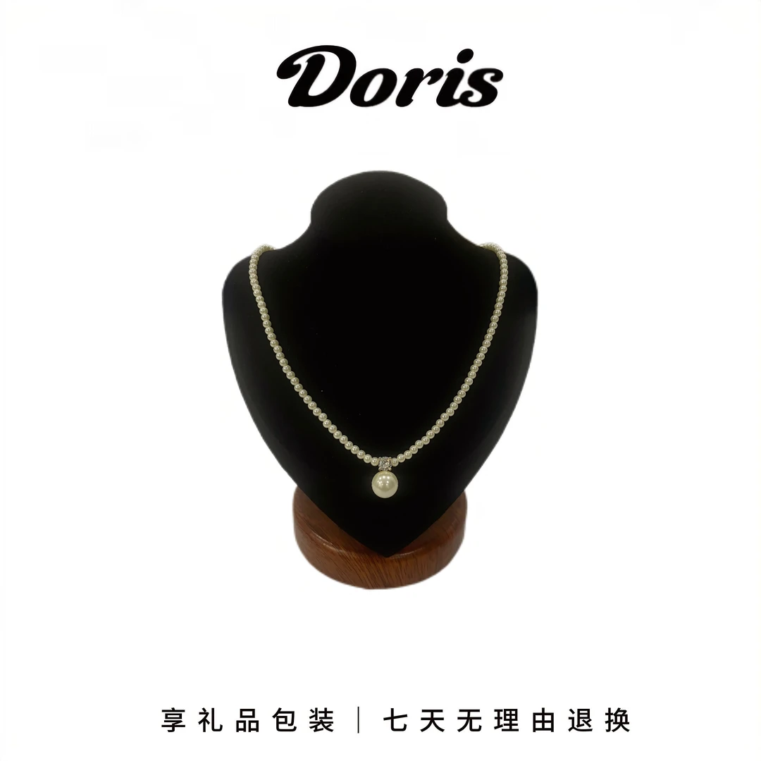 铜合金仿珍珠项链 L059铜合金贝珠施家项链时尚百搭简约项链