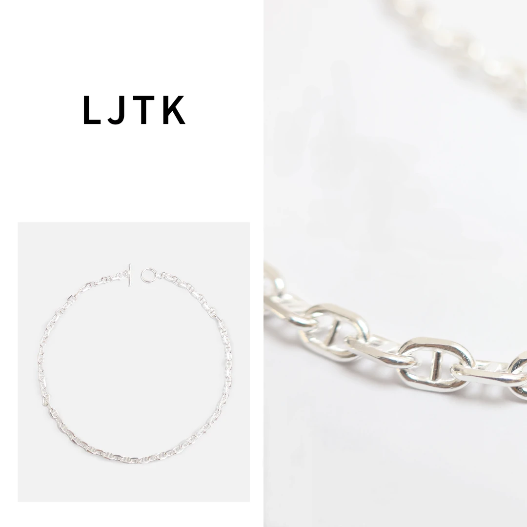 链子925银 银翼天使—【LJTK】静姐自留多面闪光OT头时尚简约项链