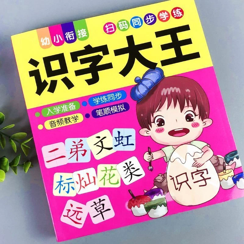 识字大王儿童学前全幼儿园大中小学前班一年级看图认字早教启蒙书