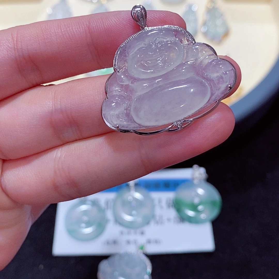 【闪购商品】翡翠颈饰18K金镶嵌吊坠