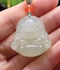 天然和田玉佛公吊坠弥勒佛大肚玉佛项链挂件【多样性发1】