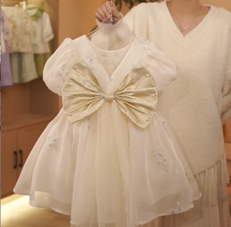 现货 女童夏季新款公主裙夏款童装洋气儿童蛋糕裙连衣裙X24031