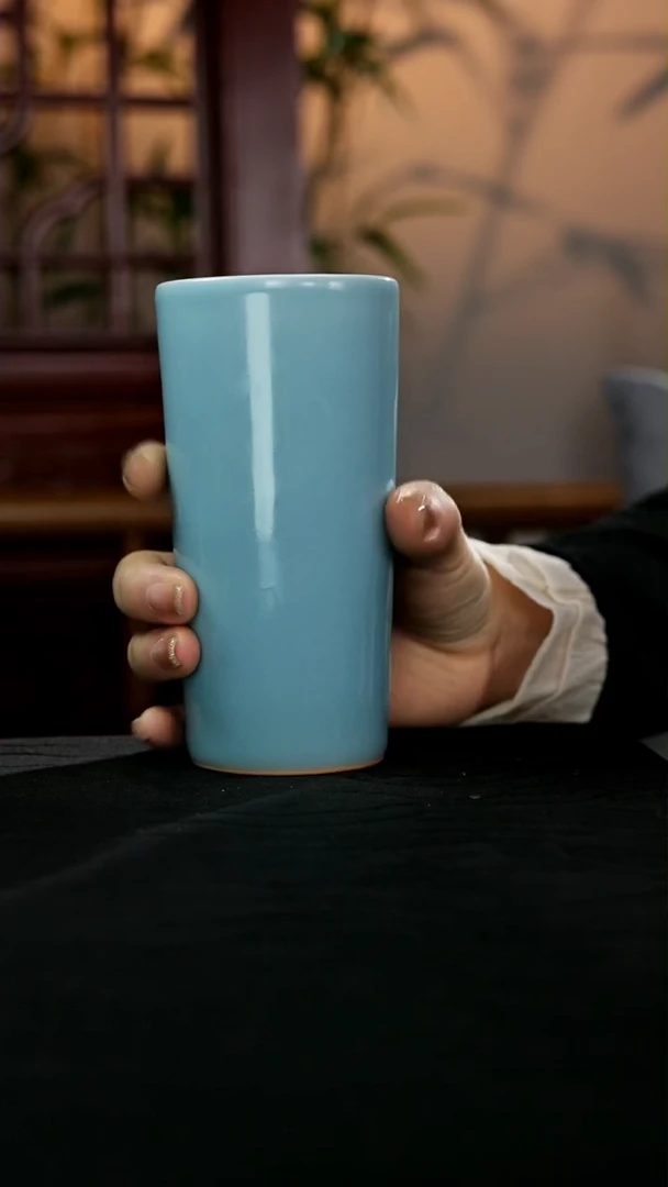 【闪购商品】瓷杯成老师#柔蓝#可乐杯