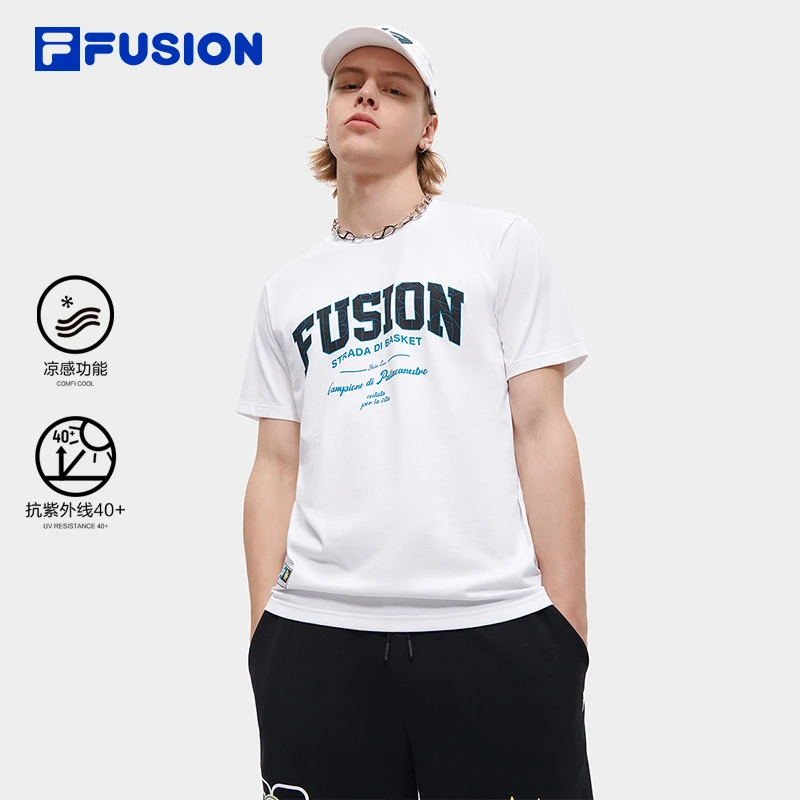 FILA/斐乐潮牌夏季情侣内搭舒适圆领时尚运动短袖T恤T11M335104