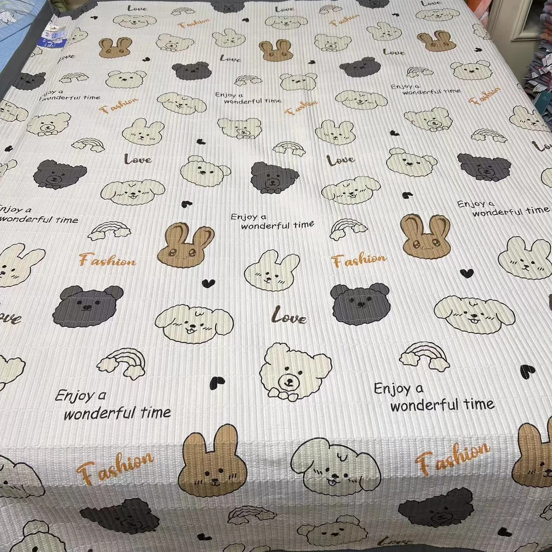 【泡泡纱】颜色可选宽边水洗床盖舒爽触肤感约200*230CM榻榻米床单